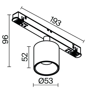 Magnetna tirna svetilka TR132-4-7W-DS-W