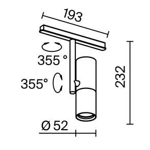 Magnetic track light TR005-2-12W3K-BBS