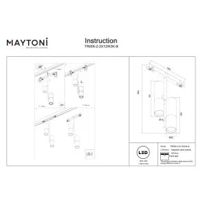 Magnetic track light TR005-2-2X12W3K-B