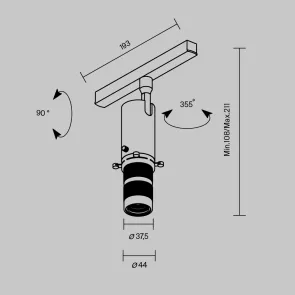 Magnetic track light TR108-4-10W3K-DS-B