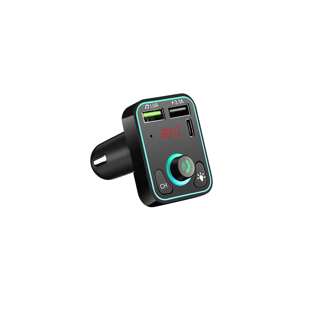 GIGATECH Bluetooth FM Transmitter and Car Charger Gigatech BFT-470 with LED Lights