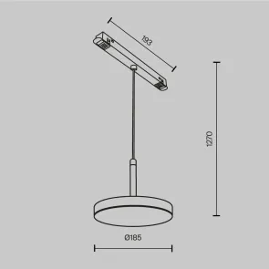 Magnetic track light TR123-4-15W-DS-B
