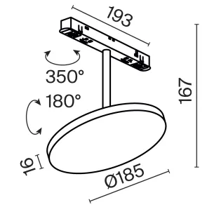 Magnetic track light TR131-4-15W-DS-B