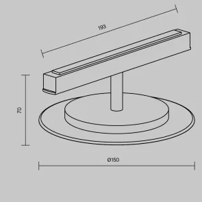 Magnetic track light TR107-2-5W3K-BS