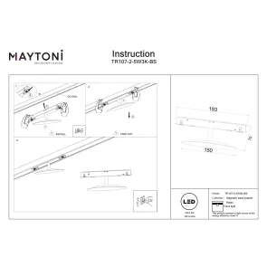 Magnetic track light TR107-2-5W3K-BS
