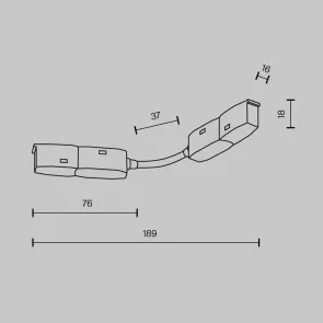 Radius power connector TRA034CS-B-DE