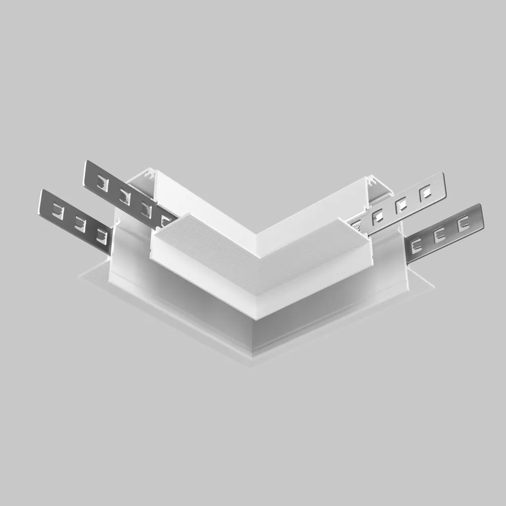Angular Exility connector built-in for GKL 12.5mm, white