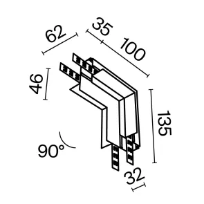 Angular internal connector built-in TRA034ICL-42.12W
