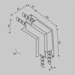 Angular internal connector built-in TRA034ICL-42.12W