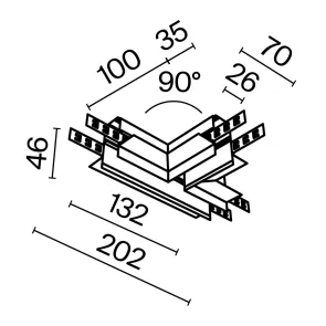 Connector is T-shaped built-in  black TRA034CT-42.12B