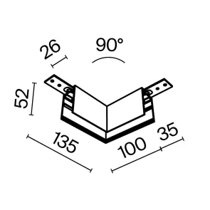 Angle connector TRA034HCL-41W