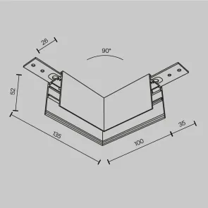 Angle connector TRA034HCL-41W