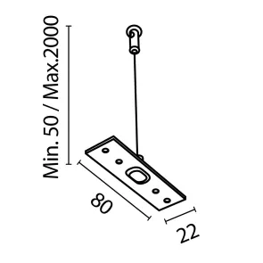 Kabelski nosilec TRA034SW-2W 2 kosa