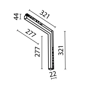 Magnetic track light TR102-24W3K-B-1