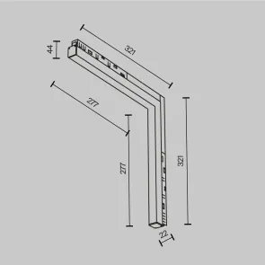 Magnetic track light TR102-24W3K-B-1