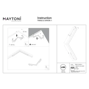 Magnetic track light TR042-2-24W3K-1