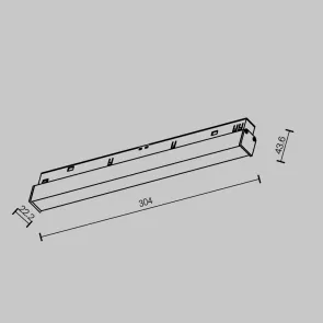 Magnetic track light TR030-2-12W2.7K-B
