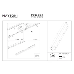 Magnetic track light TR030-2-12W2.7K-B