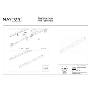 Magnetic track light TR030-4-24WTW-DD2-W