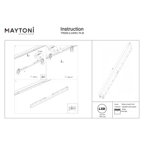 Magnetic track light TR030-2-24W2.7K-B