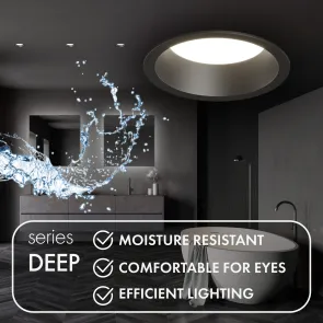 Recessed GU10 IP65 ceiling light black DK-EU-3103-BK
