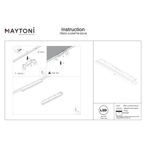 Track luminaire TR031-4-24WTW-DD-W