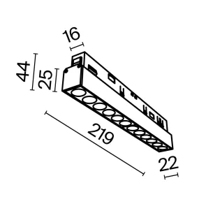 Magnetic track light TR031-2-12W3K-W