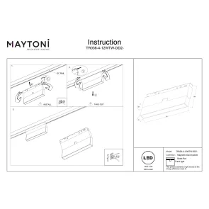 Magnetic track light TR036-4-12WTW-DD2-W