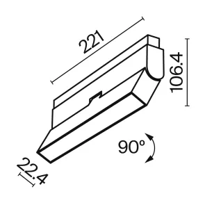 Magnetic track light TR036-4-12WTW-DD-W