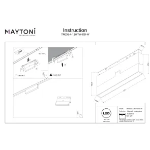 Magnetic track light TR036-4-12WTW-DD-W