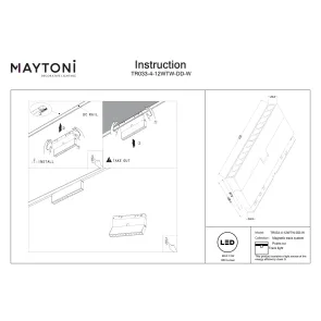 Track luminaire TR033-4-12WTW-DD-W