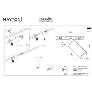 Magnetic track light TR032-2-5W3K-S-W