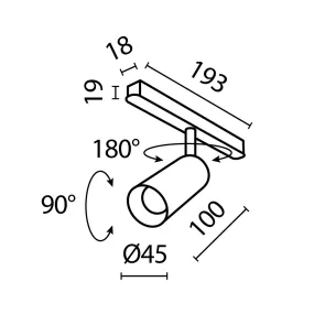 Magnetic track light TR032-2-5W4K-S-B