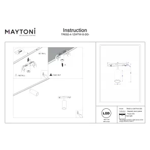 Magnetic track light TR032-4-12WTW-S-DD-B