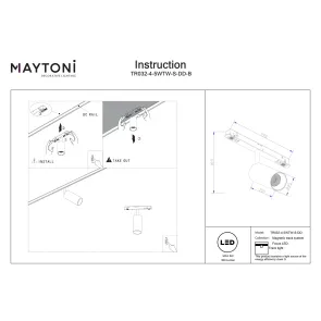 Magnetic track light TR032-4-5WTW-S-DD-B