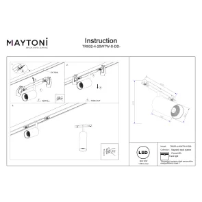 Magnetic track light TR032-4-20WTW-S-DD-W