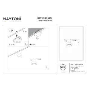 Magnetic track light TR040-4-18W3K-DS