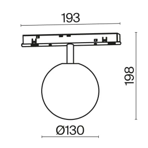 Magnetic track light TR038-2-5W4K-1