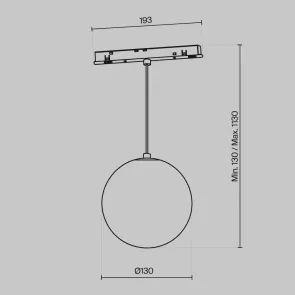 Pendant track luminaire TR039-4-5WTW-DD-B
