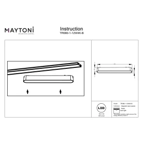 Magnetic track light TR080-1-12W4K-B