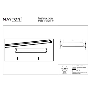 Magnetic track light TR080-1-12W4K-W