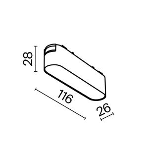 Magnetic track light TR080-1-6W4K-W