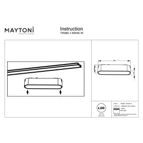 Magnetic track light TR080-1-6W4K-W