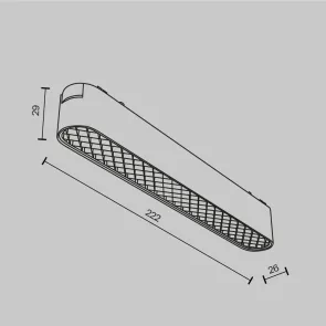Magnetic track light TR084-1-12W3K-W