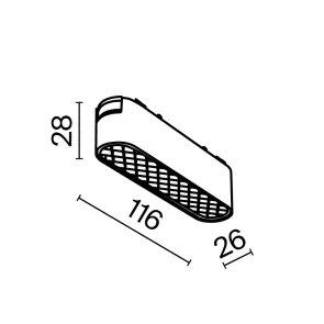 Magnetic track light TR084-1-6W4K-W