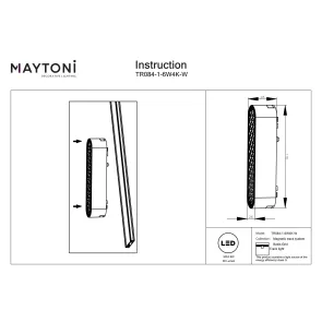 Magnetic track light TR084-1-6W4K-W