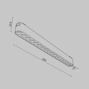 Magnetic track light TR082-1-18W3K-M-W