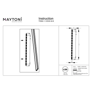 Magnetic track light TR082-1-12W4K-M-B