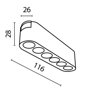 Magnetic track light TR082-1-6W4K-M-W