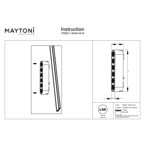 Magnetic track light TR082-1-6W4K-M-W